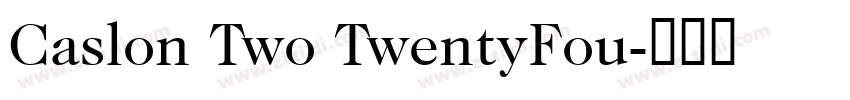 Caslon Two TwentyFou字体转换